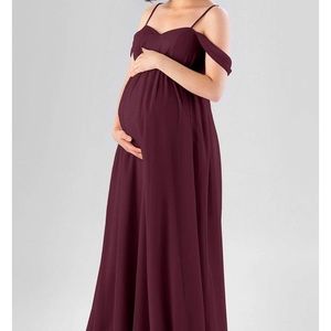 Kennedy Blue Maternity Dress in Bordeaux